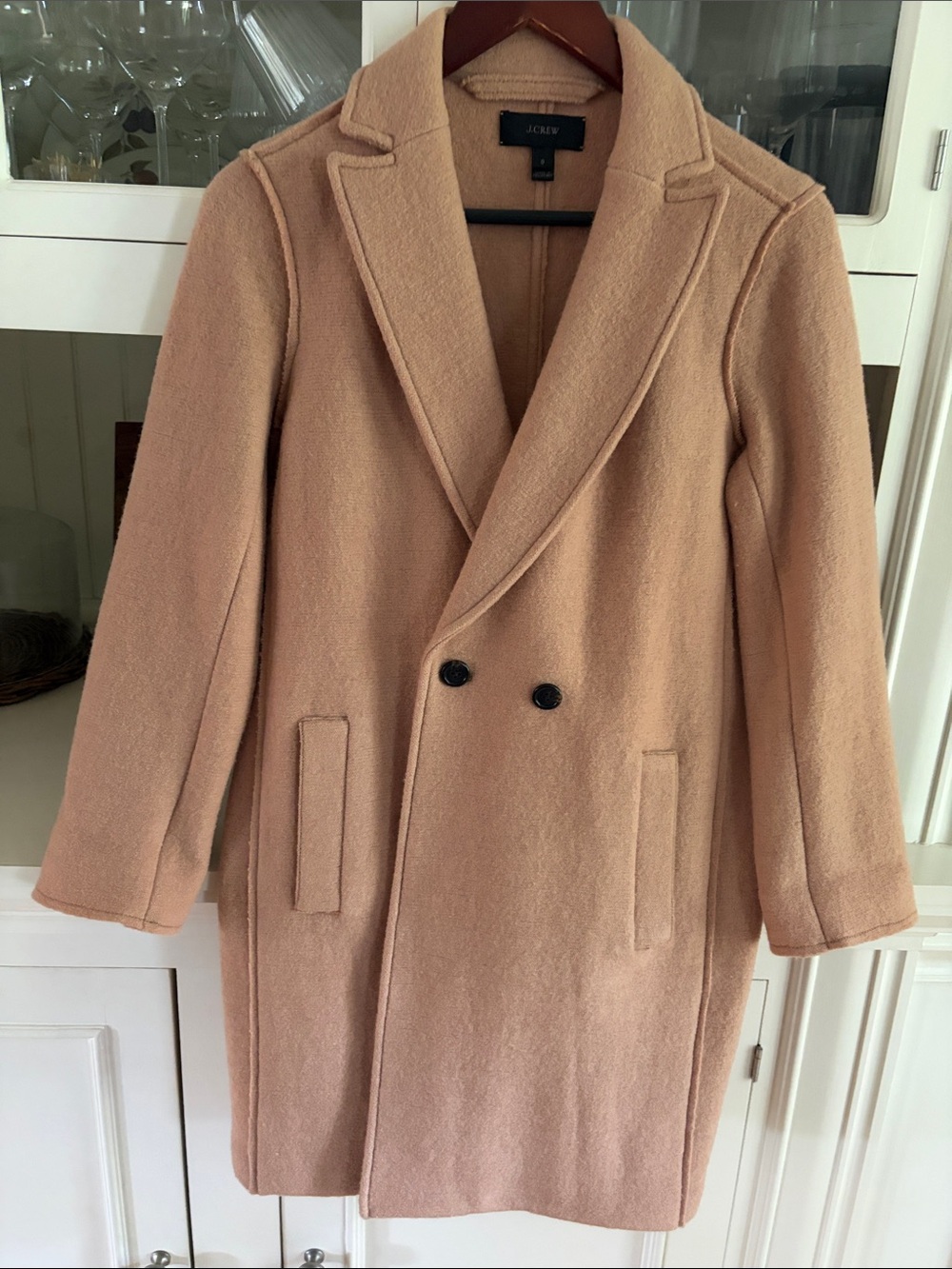 J. Crew Women’s Double-Breasted Pea Coat in Camel - like new